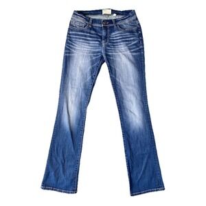 BKE Stella Jeans Womens Size 28L Low Rise Tailored Bootcut Blue Denim 33"inseam